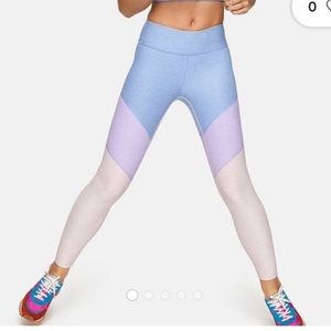 Outdoor Voices Purple Colorblock Leggings like new